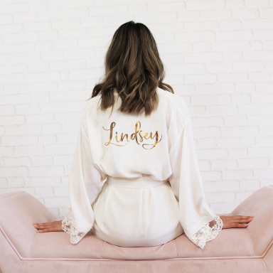 Personalized Cotton Lace Robes
